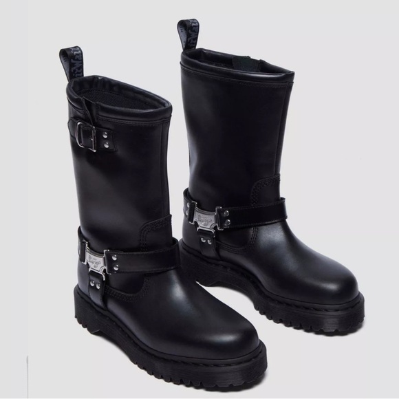 Anistone Hi Leather Biker Boots - Picture 5 of 7